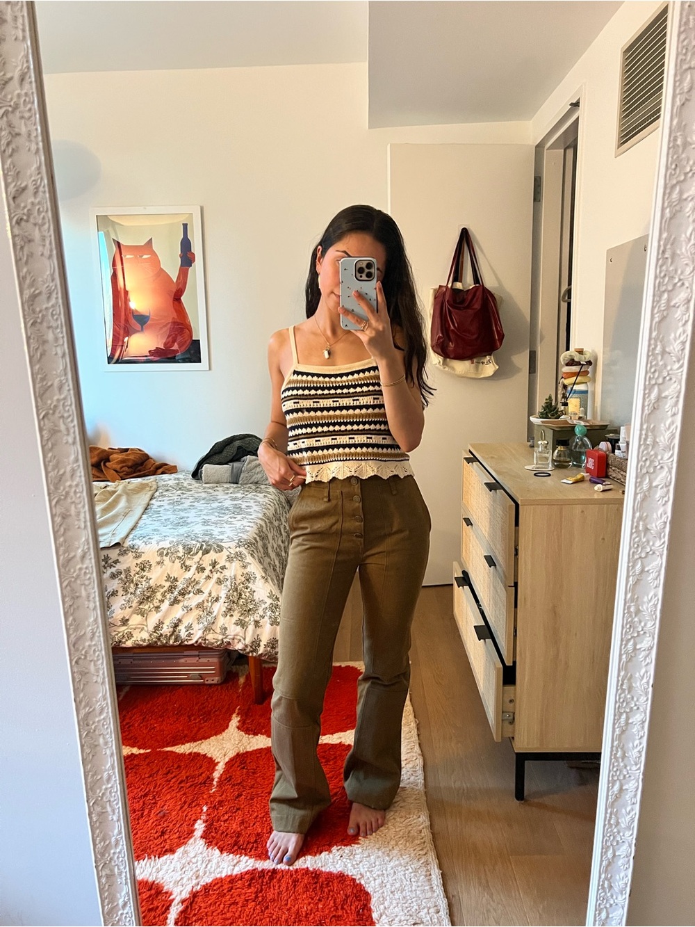 Frame Denim Olive Flare High-Rise Pants - Women